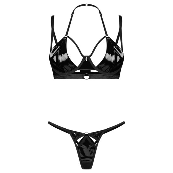 Set reggiseno lucido - Obsessive Keira Lise (nero)