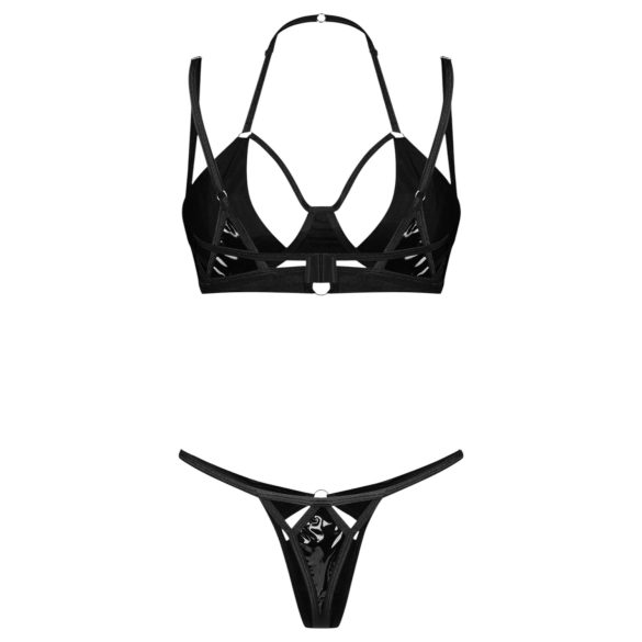 Set reggiseno lucido - Obsessive Keira Lise (nero)