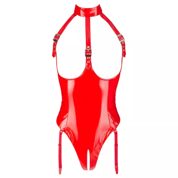 Black Level - body aperto con collo allacciato - rosso - M