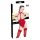 Black Level - body aperto rosso con collare - L