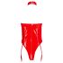 Black Level - body aperto rosso con collare - L
