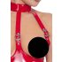 Black Level - body aperto rosso con collare - L
