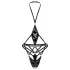 Obsessive Keira Lise - body aperto con cinturini - nero - L/XL