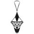 Obsessive Keira Lise - body aperto con cinturini - nero - L/XL