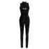 Black Level - tuta intera lucida con zip - nero