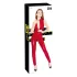 Black Level - tuta erotica senza maniche con zip - rosso