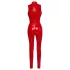 Black Level - tuta erotica senza maniche con zip - rosso