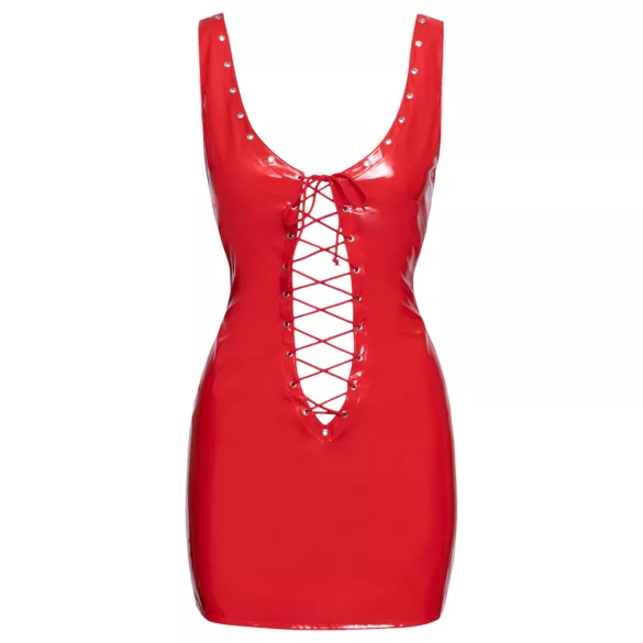 Black Level - minigonna laccata con lacci - rosso - M