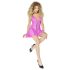 Black Level - minidress zip lucido (rosa) - L