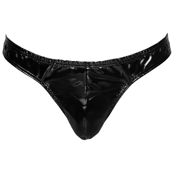 Black Level - tanga uomo classico in vinile nero
