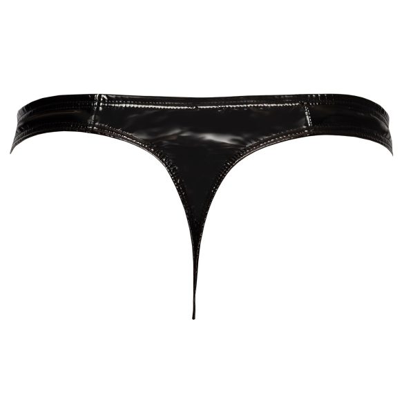 Black Level - tanga uomo classico in vinile nero