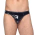 Black Level - tanga uomo classico in vinile nero - M