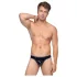 Black Level - tanga uomo classico in vinile nero - M