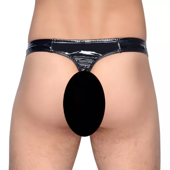 Black Level - tanga uomo classico in vinile nero - M