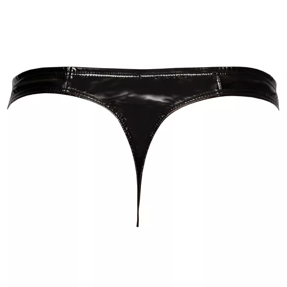 Black Level - tanga uomo classico in vinile nero - M