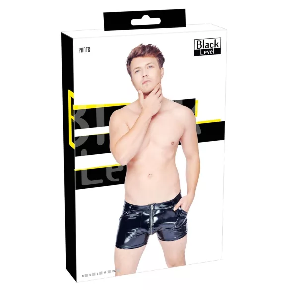 Black Level - boxer uomo vinile tasca laterale nero - M