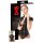LATEX - Top da donna con zip e maniche corte (nero) - M