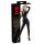 LATEX - tuta donna a maniche lunghe (nero) - 2XL