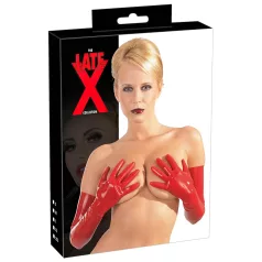 LATEX - guanti lunghi unisex - rosso - M