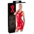 LATEX - abito mini senza maniche in latex (rosso)