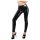 Leggings in latex con cerniera (nero)