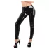 LATEX - leggings con zip - nero
