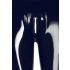 Leggings in latex con cerniera (nero) - S