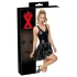 LATEX - minidress con gonna a balze (nero)