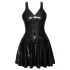LATEX - minidress con gonna a balze (nero)