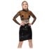 LATEX - top in lattice trasparente (trasparente-nero) - S-L - XL