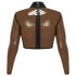 LATEX - top in lattice trasparente (trasparente-nero) - S-L - XL