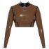 LATEX - top in lattice trasparente (trasparente-nero) - S-L - XL