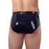 LATEX - intimo maschile con plug anale conico (nero)