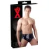 Latex slip da uomo X con dildo anale interno conico (nero) - XL