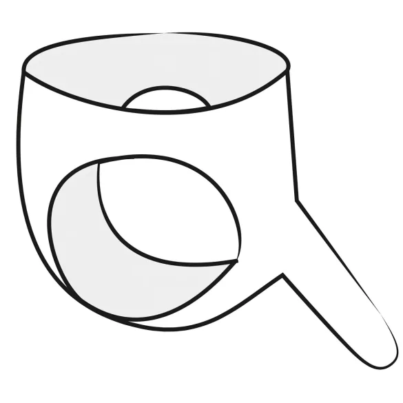 LATEX - slip con dildo esterno - nero - taglia S-L