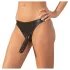 LATEX - slip con dildo esterno - nero - taglia S-L