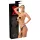 LATEX - slip con 2 dildo interni - nero (S-L)