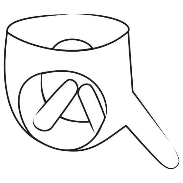 LATEX - slip con 2 dildo interni - nero (S-L)