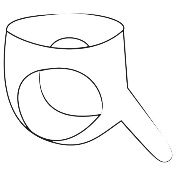 LATEX - slip con dildo realistico (rosso)