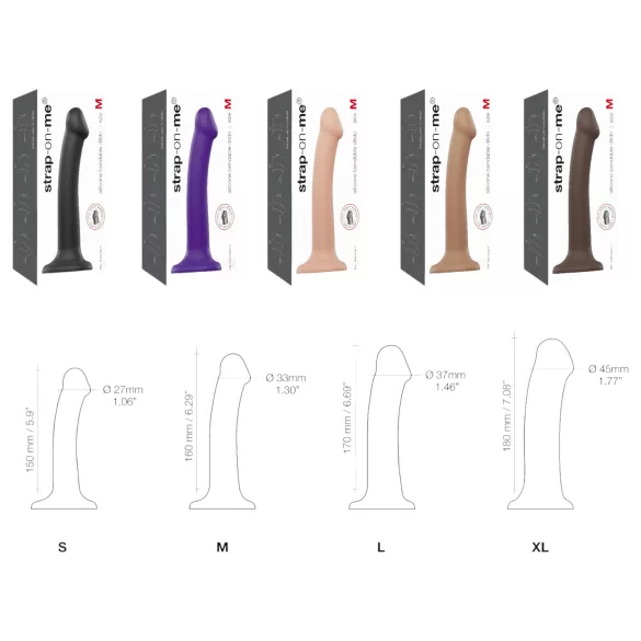 Strap-on-me - dildo doppio strato - nero