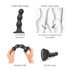 Palline Strap-on-me M - dildo sferico con ventosa (nero)