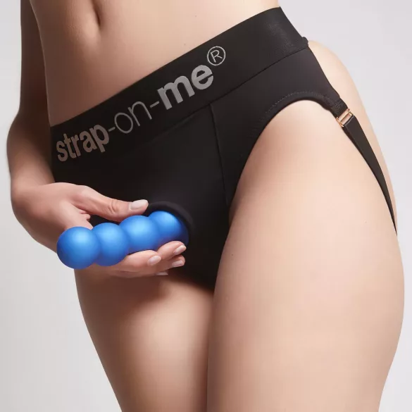 Strap-on-me Balls S - dildo con sfere e ventosa - silicone blu