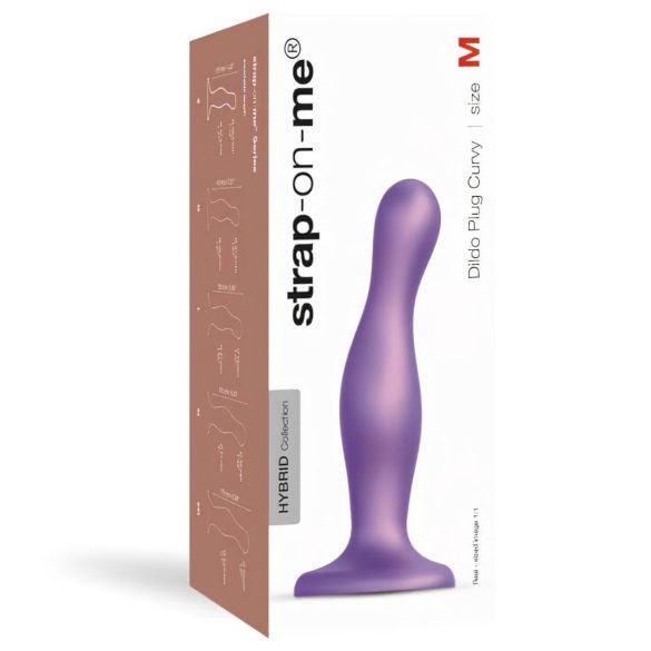 Strap-on-me Curvy M - Dildo ondulato con ventosa (viola)