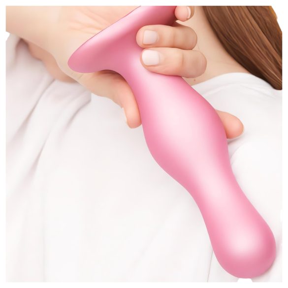 Strap-on-me Curvy S - dildo ondulato con ventosa - silicone rosa