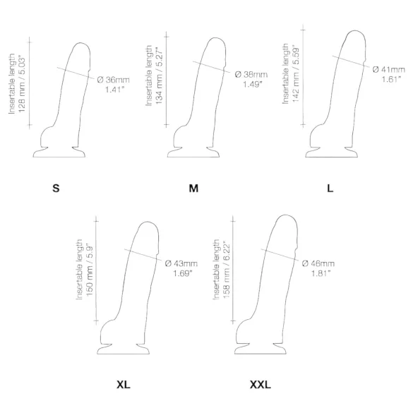 Strap-on-me S - dildo doppio strato con ventosa - colore naturale