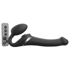  Strap-on-me - vibratore strap-on onde d’aria - M - silicone nero