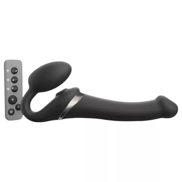 Strap-on-me - vibratore strap-on onde d’aria - M - silicone nero
