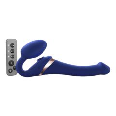   Strap-on-me Piccolo – vibratore indossabile senza cinghie con stimolatore clitorideo ad onda d'aria – blu