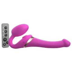  Strap-on-me S - vibratore indossabile con onde d’aria - silicone rosa