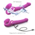 Strap-on-me M - vibratore strap-on ad onde d’aria (rosa)